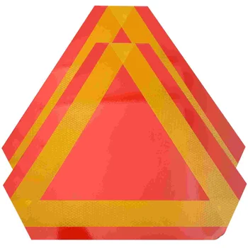 Triangular Refletor Carro Triângulo De Aviso Sinal De Refletores De Veículos Os Sinais De Movimento Lento De Segurança Emblema