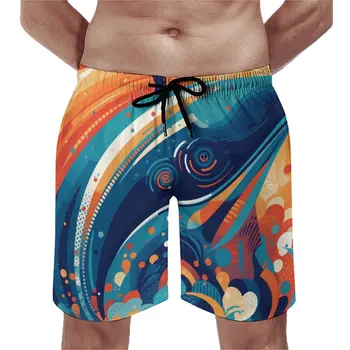 Shorts de ginástica Baleia Casual sungas Abstração Ilustração Homens Rápido a Seco Surf Quente Plus Size Calções de Praia