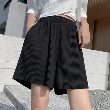 2023 Das Mulheres Shorts De Verão Com Cores Sólidas Soltas Curto Calças De Cintura Alta Sportswear De Vestuário Feminino Casual De Moda De Shorts Para As Mulheres