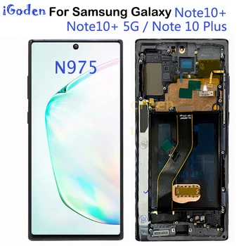 OLED Nota 10 Mais Para Samsung Galaxy note10 mais o LCD N975 N975F Touch Screen Digitalizador Assembly Com moldura