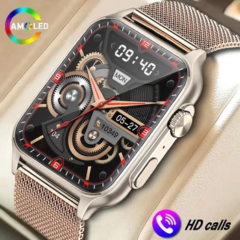 2023 Nova Chamada Bluetooth Smart Relógio Mulheres Homens 1.96 polegadas Tela HD de Fitness Tracker 120+Sport Impermeável Senhoras Smartwatch Homens+Caixa