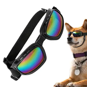 Cão Óculos Dobráveis Alta Qualidade Resistente a riscos Canino Óculos Ajustáveis UV Protege Versátil Cão de Óculos de sol animal de Estimação
