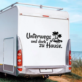 Caravana Adesivos Viajar sentimento de vida boa Decalque Para Van de Acampamento para o Decoração da Alemanha de Texto Auto Adesivo