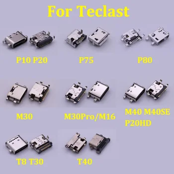 2PCS/Lote Para Teclast P75 P80 M40 P20HD T30 T8 T80 T40 P10 M30 Pro M16 Carregamento USB Dock Tomada de carregamento de Porta de Conector