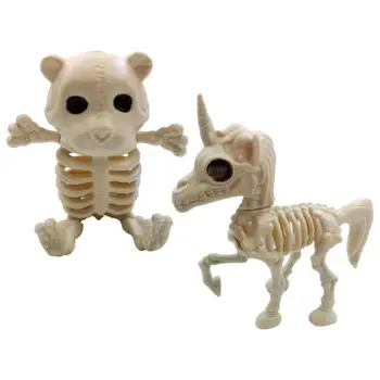 Urso Crânio Escultura Decoração De Halloween Figuras Esqueleto Animal Quintal Decoração Para A Sala De Casa, Presente De Halloween Para Crianças
