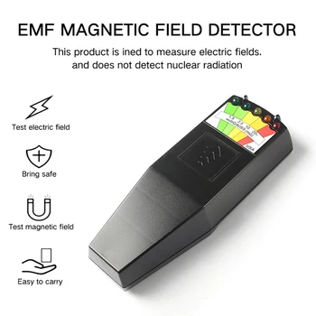Handheld Campo Eletromagnético Detector de Radiação EMF Medidor Portátil EMF Campo Magnético Monitor de Família 5 LED de medição de Gauss