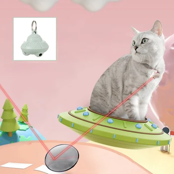 Smart Laser Tease Gato Coleira Elétrica USB de Carregamento Gatinho Wearable Automaticamente Brinquedos Interativos de Formação de Estimação Exercício de Brinquedos