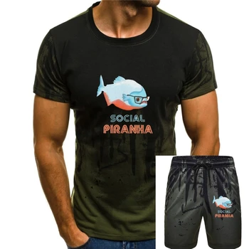 the IT Crowd T-Shirt das Mulheres t-shirt camiseta Social Piranha Homens manga Curta