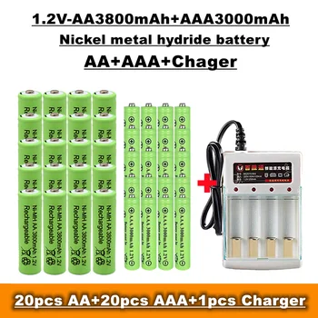 AA+AAA bateria recarregável, 1,2 v 3800 MAH/3000 MAH, usado para a venda de controles remotos, brinquedos, rádios, e carregadores
