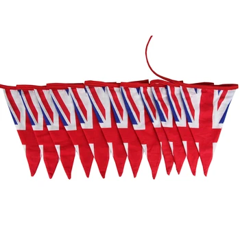 Union Jack Cia Mistura De Algodão E De Eventos Com 12 Triângulo Bandeiras Clássico Real Rua Bandeira Celebração De Coroação Britânica De Apoio