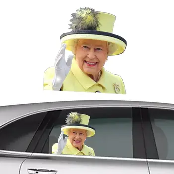 A Rainha Elizabeth Etiqueta Da Janela Do Carro Decalques Adesivos Automotivos Para Veículos Impermeável Do Carro Engraçado Decalque Decoração De Vários Estilos