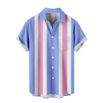 Luxo Camisa dos Homens do Verão Havaiano Botão Impresso de Manga Curta, Camisas de Verão de Moda Casual Manga Curta, Blusas, Camisas camisa