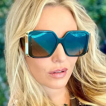 Nova Moda Praça Óculos de sol das Mulheres da Marca de Luxo de Design de Óculos Quadrado Vintage, Óculos de Sol Masculino Óculos de proteção UV400 Oculos De Sol