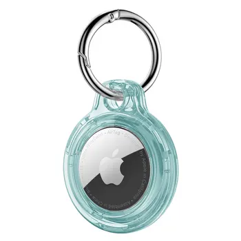 Transparente Rígido Shell de Chaveiro para a Apple Airtags Caso Capa Protetora Tracker Acessórios Anti-riscos Ar Etiqueta de Chave de Anel Titular
