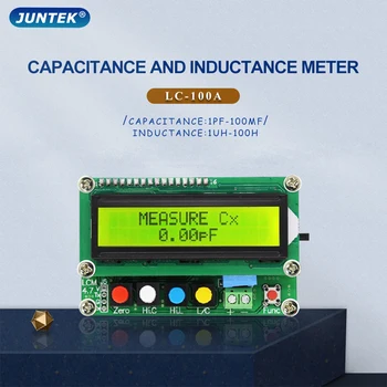JUNTEK LC-100A Digital LCD Capacitância Indutância Medidor LC Medidor de 1pF-100mF 1uH-100H Display LCD LC100A Instrumentos Elétricos