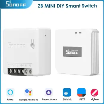 SONOFF ZB MINI Zigbee DIY Smart Switch Dois Comutador de APP de Controle Remoto Timer Disjuntor Funciona Com Smartthing Yandex Alice