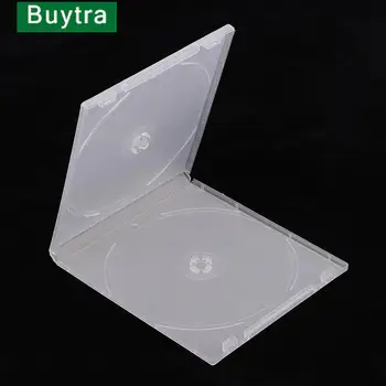 Inovador E Prático CD Duplo Pacote do Disco de Armazenamento Portátil Caixa Transparente PP Ultrafinos de DVD normalizado Caso