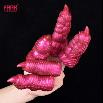 FAAK Dragon Claw Dedo da Luva de Silicone Bainha Masturbador Massagem de Próstata Estimular o Clítoris Foreply Brinquedos de Sexo de Casal Paquera