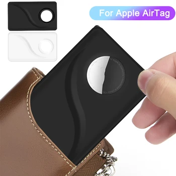 Ultra Fino Anti-risco Capa Protetora para AirTag Carteira de Couro de Cartão de Crédito Caso a Apple Ar Tag Anti-perda do Titular do Cartão