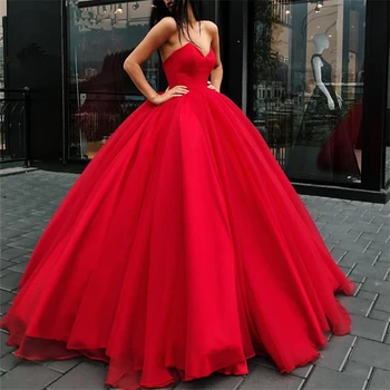 Feliz Personalizado Apaixonado Vermelho Ardente Elegantes Vestidos de Festa para Mulheres 2023 Vestido de baile sem Alças Sweep Trem Vestido de Noite