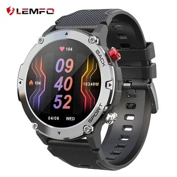 LEMFO LF26 Max Smart Watch Homens de Chamada Bluetooth Smartwatch 2023 Impermeável de Saúde, Monitor de 360 HD de 15 Dias de Espera Para Ver os Homens