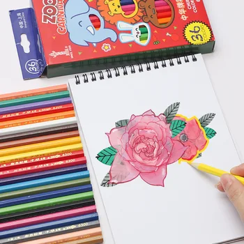 China 6300 Lápis de cor 12 Cores, 18 Cores de 24 Cores Crianças Pincel de Pintura de Graffiti Fine Art Pintura em Lápis de cor Caixa de