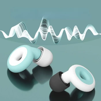 1 Par De Natação Profissional Impermeável De Tampão De Silicone De Tampão De Ouvido Com Caixa De Requintado Conjunto De Redução De Ruído Fones De Ouvido Para Dormir