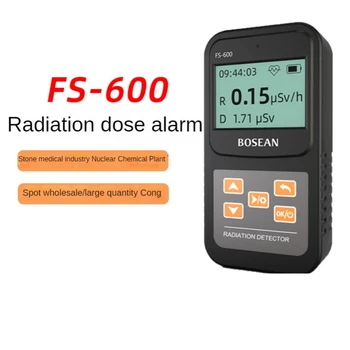Nova FS-600 Nuclear Detector de Radiação Dosímetro Contador Geiger Radioativos de Raio-X Y-Ray Β-Ray Dose de Radiação Eletromagnética Dete