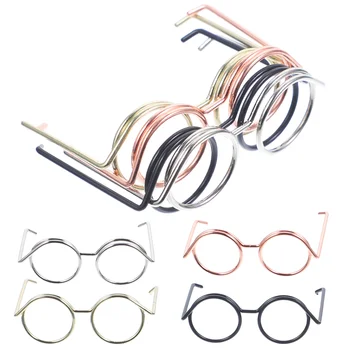 20 Pcs Mini Óculos Sem Aro Óculos De Brinquedo Traje Minúsculo Acessórios De Vestuário Arame De Ferro Vestido De Itens
