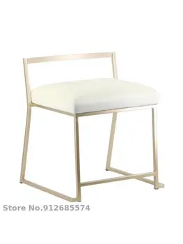 Luz de luxo de vestir fezes cadeira Nórdicos-arte em ferro ins vento encosto de moda criativa cadeira de jantar quarto moderno e minimalista