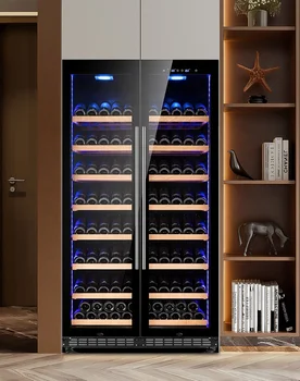 Venda quente Grande refrigerador de vinho 381 garrafa refrigerador de duas portas de geladeira comercial