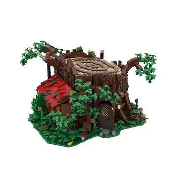 Sonho mágico de Fantasia Elf Treehouse Cottage Trilha Telhado Openable Blocos de Construção da Arquitetura do Conjunto de Kits de Brinquedos para Crianças, as Meninas Presentes