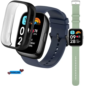 Pulseira De Silicone Macio Para Redmi Assistir 3 Active Smart Watch Banda Substituível Cinto De Esporte Cobertura Completa De Protecção De Pára-Choques De Caso