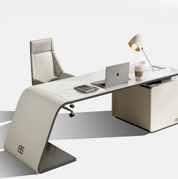 Secretária italiano minimalista mesa de escritório cadeira combinação moderna e minimalista de estudo em casa high-end mesa de computador