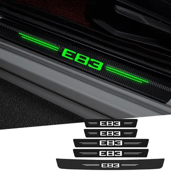Luminosa Porta do Carro Limiar de Protecção Adesivos Adesivos do Filme para a BMW E83 Logotipo Auto de Trás do Tronco de pára-choque, Anti-riscos Decoração