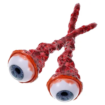 2 Peças De Decoração De Interiores Assustador Globo Ocular Adereços Halloween Falso Festival De Horror Brinquedo Emulsão Interessante Látex Partido Olhos