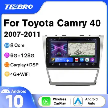 Tiebro 2DIN Android10.0 Rádio do Carro Para Toyota Camry 40 2007-2011 Carro GPS de Navegação de Som Automotivo Rádio 2Din Android Carplay DSP