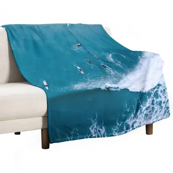 Novos Surfistas de Ondas do Oceano Azul - Nova Zelândia Jogar Manta de sofá Fofo Salsicha Cobertor Flannels Manta Decorativa Sofá Cobertores