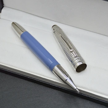 alta qualidade de Azul e Prata, 149 MB Rolo de caneta esferográfica / caneta-tinteiro de administração de escritório de luxo escrever canetas de bola