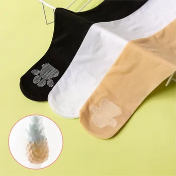 Ultra-fino do gato pata de meias no verão pode ser cortada em vão. Meninas, a meia-calça pode evitar snagging, abacaxi meias e mosquitos.
