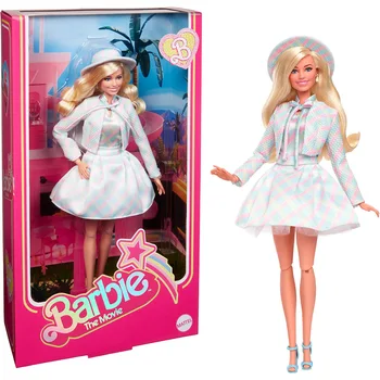 Barbie Original Do Filme Boneca Colecionável Margot Robbie Como Barbie Xadrez Em Conjunto Correspondente De Coletores Figura Garota De Brinquedo De Presente De Natal