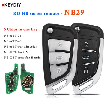KEYDIY Universal Multi-funcional Chave Remota NB-Série NB29 para KD900 KD-X2 KD-MAX Todas as Funções Fichas em Uma Chave, DF Estilo