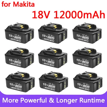 Novo Para 18V Bateria Makita 12000mAh Recarregável Ferramentas de Potência da Bateria com LED de Substituição do Li-íon LXT BL1860B BL1860 BL1850