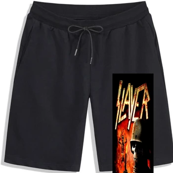 Slayer - cartaz v4 Shorts preto de lixo de algodão Puro metal Puro algodão de Lazer