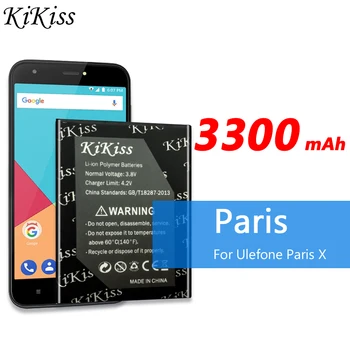 3300mAh KiKiss Bateria Para Ulefone Paris X Telefone Móvel de Alta Capacidade da Bateria de 3300mAh Para Ulefone ParisX