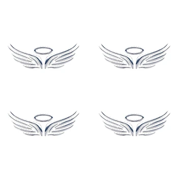 4X 3D Anjo de Asas de Fada Carro Automático Caminhão Emblema Emblema Adesivo Decalque 3 Cores