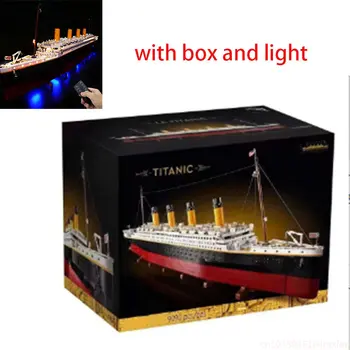 Novo 9090Pcs Filme Titanic Grande Barco de Cruzeiro de Navio Modelo de Construção de Blocos de Tijolos Diy Brinquedos de Crianças Meninos Dom Compatível com 10294