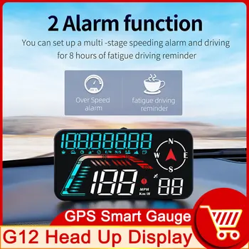 G12 HUD GPS Head Up Display Universal Velocímetros de Aviso de excesso de velocidade do pára-brisa Projetor Carro, Electrodomésticos, Acessórios de