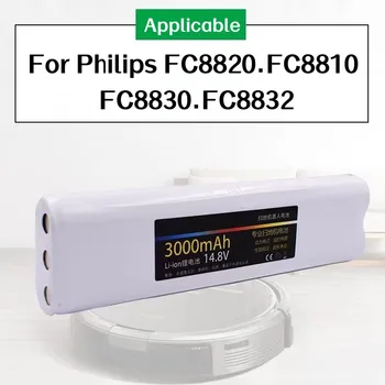 3000mAh Para a Philips FC8820 FC8810 FC8830 FC8832 Varrendo robô bateria