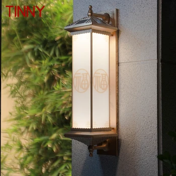 O PEQUENO Lâmpada de Parede Exterior Solar Criatividade Bronze Candeeiro de Luzes de LED à prova d'água IP65 para a casa de campo Home Varanda para o Pátio